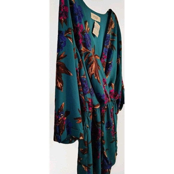 Ruby Jane Estelle Romper Size S Teal Green Floral New - Picture 3 of 6